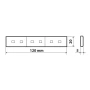 Banda 6LED 12cm 24V steag - Italia