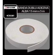 Banda dublu adeziva alba 4Cars - 15mmx5m