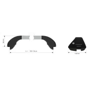 Bare portbagaj telescopice alumin Snap Alu 2buc - L - 100÷136cm