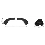 Bare portbagaj telescopice otel Snap Steel 2buc - L - 100÷136cm