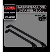 Bare portbagaj telescopice otel Snap Steel 2buc - L - 100÷136cm