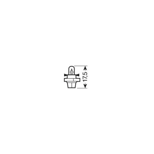 Bec 12V - 1,2W Bord soclu plastic negru BX8,4d 1buc Narva
