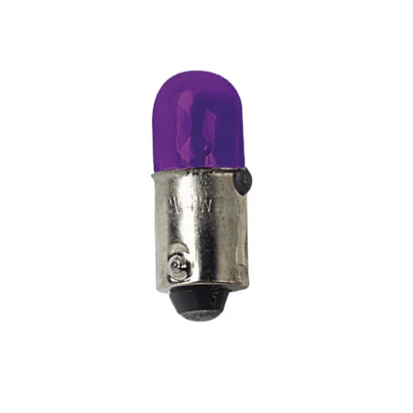 Bec clasic 4W 12V pozitie soclu metal BA9s 2buc - Violet