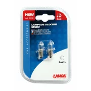 Bec halogen 12V - H6W - 6W soclu metal asimetric BAX9s 2buc Lampa