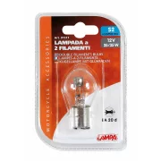Bec halogen 12V - S2 - 35/35W soclu metal asimetric BA20d 1buc Lampa