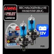 Bec halogen Blu-Xe  H4 60/55W P43t 12V 2buc