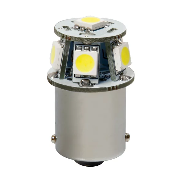 Bec Hyper-Led18 - 6SMD 12V frana soclu metal BA15s 1buc - Alb