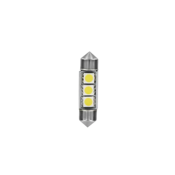Bec Hyper-Led9 - 3SMD 24/28V sofit 10x36mm soclu SV8,5-8 2buc - Alb