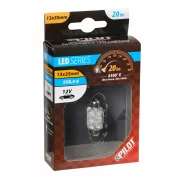Bec LED 12V - 13x35mm - 6LED Sofit SV8,5-8 1buc - Alb