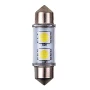 Bec Led - 2SMD 12V sofit T11x36mm soclu SV8,5-8 2buc - Alb