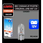 Bec Original Line 12V - W5W - 5W Pozitie soclu sticla W2,1x9,5d 1buc Osram