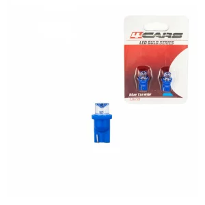 Bec tip LED 12V 5W soclu plastic T10 W2,1X9,5d 2buc 4Cars - Albastru dispersat