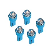 Bec tip LED 12V iluminat bord soclu pl. T5 W2x4,6d 5buc - Albast