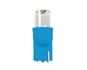 Bec tip LED 12V soclu pl. T10 W2,1X9,5d 2buc Albastru dispersat