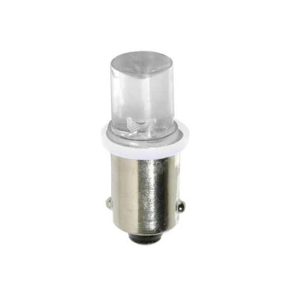 Bec tip LED 24V poz semn bord soclu metal T4W BA9s 2buc - Alb
