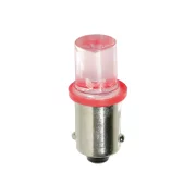 Bec tip LED 24V poz semn bord soclu metal T4W BA9s 2buc - Rosu