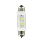 Bec tip LED 24V sofit cu 4 leduri 11x38mm SV8,5-8 2buc - Alb