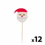 Bețișoare pentru aperitiv - decorate Moș Crăciun - 8,5 cm -