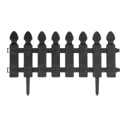 Bordura pt. pat de flori / gard - extensibil, 51 x 30 cm - Negru