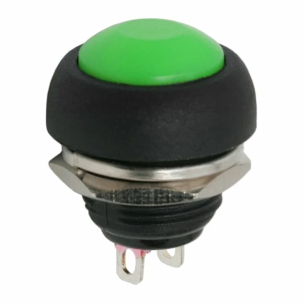 Buton 1 circuit 1A-250V OFF-(ON), verde
