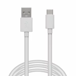 Cablu de date - USB Tip-C - alb - 2m