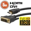 Cablu DVI-D / HDMI • 5 mcu conectoare placate cu aur