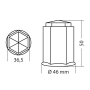 Capacele ABS prezoane camion 10buc - 32mm - Crom