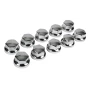 ABS universal truck nut-covers, 10 pcs set - Ø 32/33 mm - Chrome
