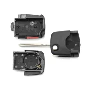 CARGUARD - Audi - carcasă cheie tip briceag, 2+1 butoane, cu buton panică și baterie CR 2032