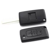 Citroen / Peugeot 307 - Carcasa tip cheie briceag cu 3 butoane, lama VA2-SH3, fara suport baterie, buton portbagaj