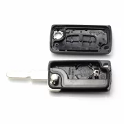 Citroen / Peugeot 406 - Carcasa tip cheie briceag cu 2 butoane, lama NE78-SH2 cu suport baterie