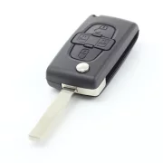 Citroen / Peugeot - Carcasa tip cheie briceag cu 4 butoane, fara suport baterie, lama tip HU83-SH4