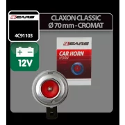 Claxon Classic cromat Ø 70mm, 12V - 4Cars