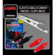 Cleme de precizie pentru tester acumulator Micro-Clips 4buc 4,5cm