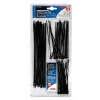 Coliere plastic 75buc asortate 90 - 120 - 190mm - Negru