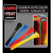 Coliere plastic color 100buc - 0,46x20cm