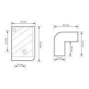Coltar de protectie pt, incinte acustice 58 x 42 x 42 mm