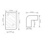 Coltar de protectie pt, incinte acustice 70 x 44 x 44 mm