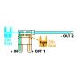 Conector rapid pentru doua sigurante plate mici 30+20A 12/24V