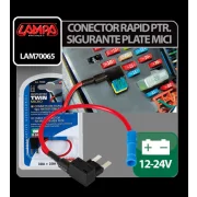Conector rapid pentru doua sigurante plate mici 30+20A 12/24V