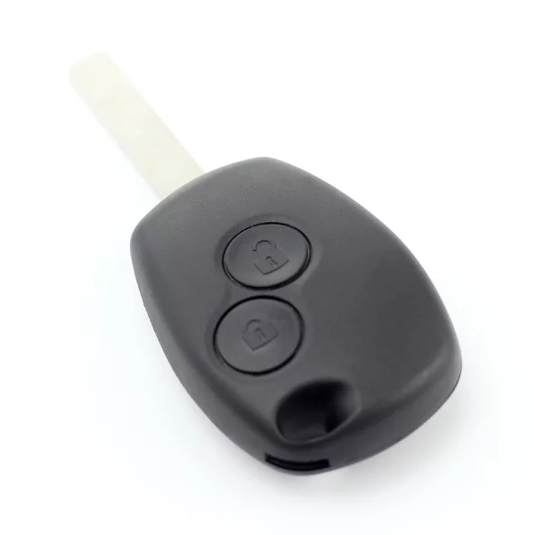 Dacia / Renault - Carcasa cheie cu 2 butoane si suport baterie din inox