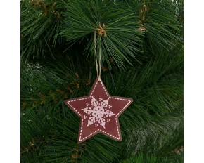 Decor de brad - stea - 9,6 x 9,3 cm