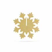 Decor de Crăciun - fulg de nea - auriu - 7 x 7 cm - 5 buc / pachet