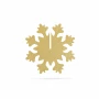 Decor de Crăciun - fulg de nea - auriu - 7 x 7 cm - 5 buc / pachet