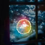 Decoraţie de Crăciun cu LED RGB - autocolant - model coroană