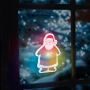 Decoraţie de Crăciun cu LED RGB - autocolant - model Moş Crăciun