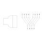 Distribuitor Y 6P4C1 soclu - 2 soclu