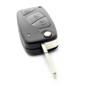 Fiat - Carcasa cheie tip briceag, 3 butoane, negru