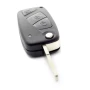 Fiat - Carcasa cheie tip briceag, 3 butoane, negru