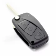 Fiat - Carcasa cheie tip briceag, 3 butoane, negru